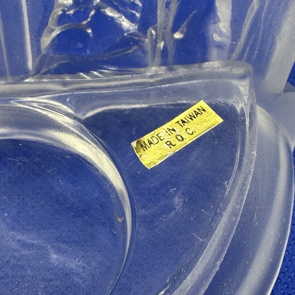 Vintage Frosted Glass Candle Holder Christmas Nativity Scene Manger 4" Tea Light - Picture 5 of 11